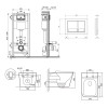 Готовое решение Qtap для ванной комнаты: подвесной унитаз Tern Ultra Quiet 525x345x360 + комплект инсталляции Nest 4 в 1 (квадратная клавиша Satin) — фото 2