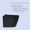 Комплект Qtap Scorpio Matt Black 2 в 1: Унитаз подвесной Ultra Quiet QT14332380AMB + биде подвесное QT1455053FMB — фото 3