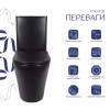 Унітаз підлоговий Qtap Scorpio Ultra Quiet безобідковий з сидінням Soft-close MATT BLACK QT14226088AMB — фото 3