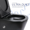 Унітаз підлоговий Qtap Scorpio Ultra Quiet безобідковий з сидінням Soft-close MATT BLACK QT14226088AMB — фото 5