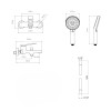 Комплект Qtap Slavonice Black Matt: Змішувач QTSLA259BLM45918 + Шланг QTHADPVCSQ160B + Лійка QTRUC125BLM45951 — фото 2