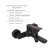 Комплект Qtap Slavonice Black Matt: Змішувач QTSLA259BLM45918 + Шланг QTHADPVCSQ160B + Лійка QTRUC125BLM45951 — фото 3