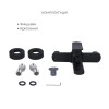 Комплект Qtap Slavonice Black Matt: Змішувач QTSLA259BLM45918 + Шланг QTHADPVCSQ160B + Лійка QTRUC125BLM45951 — фото 4