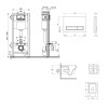Готовое решение Qtap для ванной комнаты: подвесной унитаз Crow Ultra Quiet 520×360×290 + комплект инсталляции Nest 4 в 1 (линейная клавиша White) — фото 2