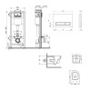 Готовое решение Qtap для ванной комнаты: подвесной унитаз Swan Ultra Quiet 520×360×320 + комплект инсталляции Nest 4 в 1 (линейная клавиша White) — фото 2