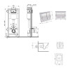 Готовое решение Qtap для ванной комнаты: подвесной унитаз Crow Ultra Quiet 520×360×290 + комплект инсталляции Nest 4 в 1 (квадратная клавиша Chrome) — фото 2