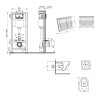 Готове рішення Qtap для ванної кімнати: підвісний унітаз Swan Ultra Quiet 520x360x320 + комплект інсталяції Nest 4 в 1 (квадратна клавіша Chrome) — фото 2