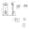 Готове рішення Qtap для ванної кімнати: підвісний унітаз Jay Ultra Quiet 520x360x320 + комплект інсталяції Nest 4 в 1 (кругла клавіша Satin) — фото 2