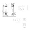 Готовое решение Qtap для ванной комнаты: подвесной унитаз Crow Ultra Quiet 520×360×290 + комплект инсталляции Nest 4 в 1 (круглая клавиша Satin) — фото 2