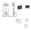 Готовое решение Qtap для ванной комнаты: подвесной унитаз Swan Ultra Quiet 520×360×320 + комплект инсталляции Nest 4 в 1 (круглая клавиша Matt Black) — фото 2