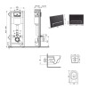 Готовое решение Qtap для ванной комнаты: подвесной унитаз Jay Ultra Quiet 520x360x320 + комплект инсталляции Nest 4 в 1 (линейная клавиша Matt Black) — фото 2