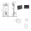 Готове рішення Qtap для ванної кімнати: підвісний унітаз Crow Ultra Quiet 520x360x290 + комплект інсталяції Nest 4 в 1 (лінійна клавіша Matt Black) — фото 2