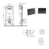 Готове рішення Qtap для ванної кімнати: підвісний унітаз Swan Ultra Quiet 520x360x320 + комплект інсталяції Nest 4 в 1 (лінійна клавіша Matt Black) — фото 2
