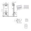 Готове рішення Qtap для ванної кімнати: підвісний унітаз Swan Ultra Quiet 520x360x320 + комплект інсталяції Nest 4 в 1 (лінійна клавіша Chrome) — фото 2