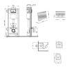 Готовое решение Qtap для ванной комнаты: подвесной унитаз Swan Ultra Quiet 520×360×320 + комплект инсталляции Nest 4 в 1 (круглая клавиша Chrome) — фото 2