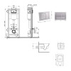 Готове рішення Qtap для ванної кімнати: підвісний унітаз Crow Ultra Quiet 520x360x290 + комплект інсталяції Nest 4 в 1 (квадратна клавіша Satin) — фото 2