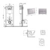 Готове рішення Qtap для ванної кімнати: підвісний унітаз Swan Ultra Quiet 520x360x320 + комплект інсталяції Nest 4 в 1 (квадратна клавіша Satin) — фото 2
