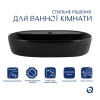 Комплект Qtap Scorpio: Раковина накладная 600x400x120 мм, Matt Black, овальная + Донный клапан Pop-up PU03 — фото 3