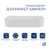 Комплект Qtap Scorpio: Раковина накладна 550x390x120 мм, White, прямокутна + Донний клапан Pop-up PU02 — фото 3