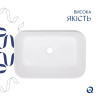 Комплект Qtap Scorpio: Раковина накладна 550x390x120 мм, White, прямокутна + Донний клапан Pop-up PU02 — фото 4