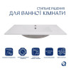 Комплект Albatross: Раковина врезная мебельная 820x460x180 мм, White, прямоугольная + Донный клапан Pop-up PU02O — фото 3