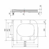 Сидіння для унітаза підлогового (Stenava) 435×345×30 мм, White, з мікроліфтом, Slim Duroplast, Quick Release QT99SC8303W Qtap — фото 2