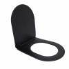 Qtap Сиденье для унитаза (Robin 660, Scorpio 520,660) 460x362x50 мм, Matt Black, с микролифтом, Slim Duroplast, Quick Release QTSC179MB47352 — фото 3