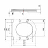 Сидіння для унітаза (Grand) 425х363х30 мм, White, з мікроліфтом Slim Duroplast, Quick Relase Qtap — фото 2