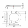 Qtap Сиденье для унитаза напольного (Dove) 425×363×30 мм, White, с микролифтом Slim Duroplast, Quick Release QT06228380BW3 — фото 2