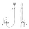 Смеситель для ванны Qtap Slavonice (c душевым гарнитуром) QTSLV259GMB48035 Gunmetal Black PVD — фото 2