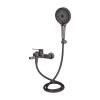 Смеситель для ванны Qtap Slavonice (c душевым гарнитуром) QTSLV259GMB48035 Gunmetal Black PVD — фото 3