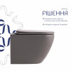 Унітаз підвісний Robin Ultra Quiet 490×365×325 мм, Stone Grey, з сидінням Slim Duroplast / Soft-close / Quick Release QT13332381АSSG Qtap — фото 4