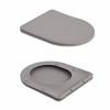 Унітаз підвісний Robin Ultra Quiet 490×365×325 мм, Stone Grey, з сидінням Slim Duroplast / Soft-close / Quick Release QT13332381АSSG Qtap — фото 8