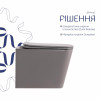 Унітаз підвісний Tern Ultra Quiet 490×365×325 мм, Stone Grey, з сидінням Slim Duroplast / Soft-close / Quick Release QT17332303ASSG Qtap — фото 4