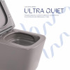 Унітаз підвісний Tern Ultra Quiet 490×365×325 мм, Stone Grey, з сидінням Slim Duroplast / Soft-close / Quick Release QT17332303ASSG Qtap — фото 5