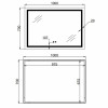 Зеркало Qtap Mideya (MI1) 1000х700 с LED-подсветкой Touch, с антизапотеванием, диммером, рег. яркости QT2078NCF10070 — фото 2