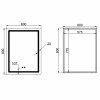 Дзеркало Qtap Mideya (MI2) 600х800 з LED-підсвічуванням Touch, з антизапотіванням, димером, рег. яскравості QT2078F6080 — фото 2