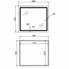 Зеркало Qtap Mideya (MI2) 800х700 с LED-подсветкой Touch, с антизапотеванием, с диммером, рег. яркости QT2078NCF807048476 — фото 2